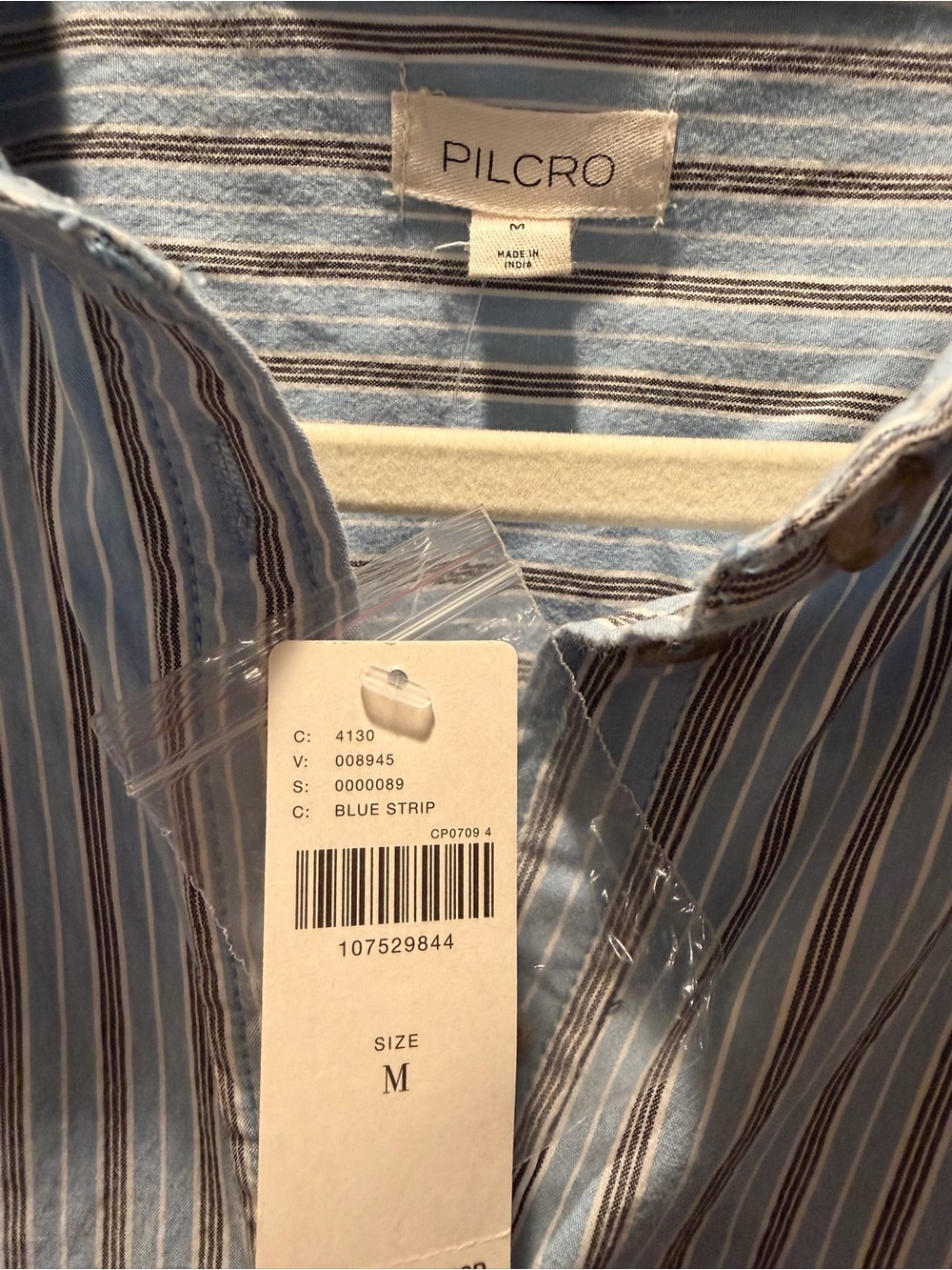 Anthropologie Pilcro Bobbi Light Blue Striped Mini Dress - Picture 4 of 6